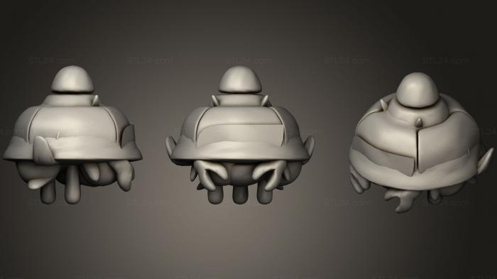Figurines simple (Space Invaders 4, STKPR_1202) 3D models for cnc